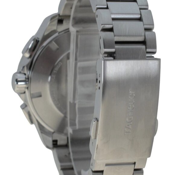 Men's 43mm Tag Heuer Black Aquaracer 300M SS Auto Cal 45 Watch! Ref: CAY211Z! - Picture 8 of 10